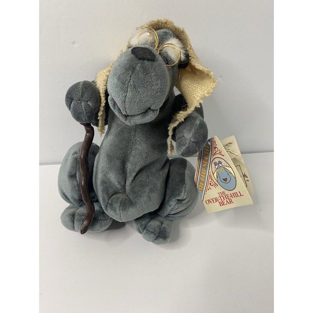 Heartline Methuselah Over The Hill Bear 1987 Stuffed Animal Plush 10” Vintage